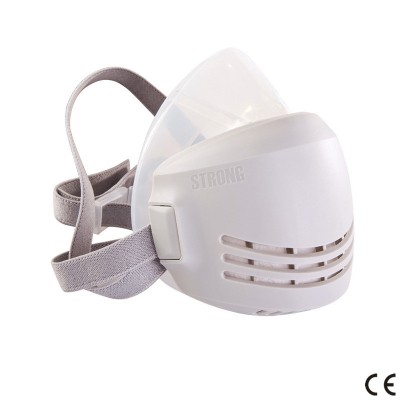 Durable half face respiratory mask